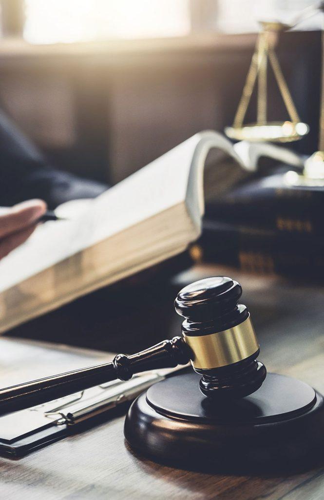 open law guide and mallet
