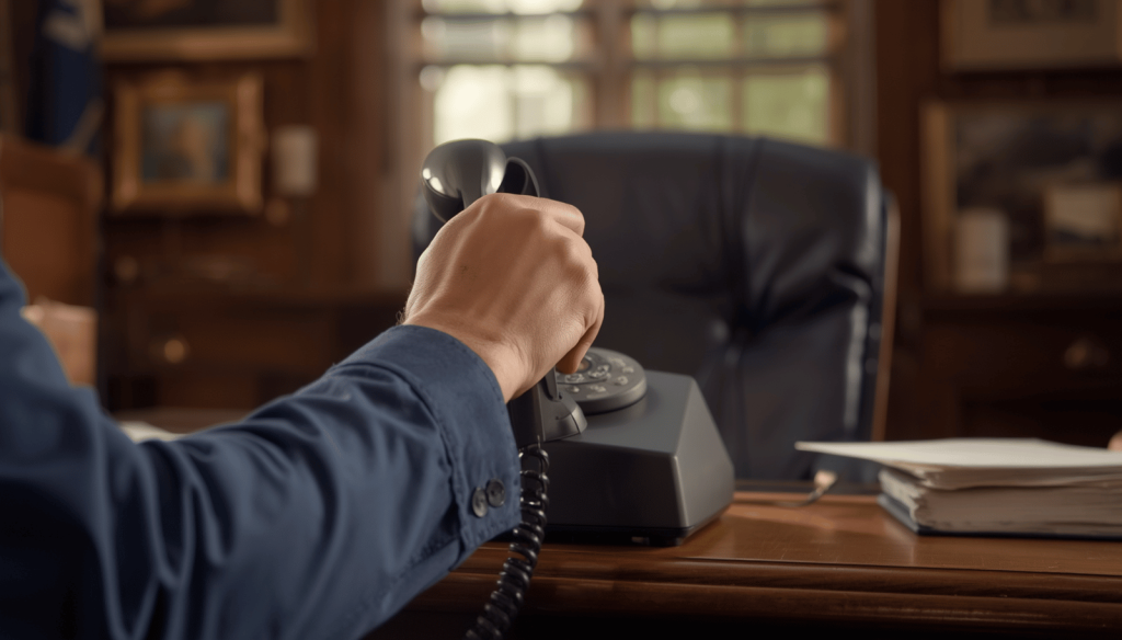 phone being picked up by attorney